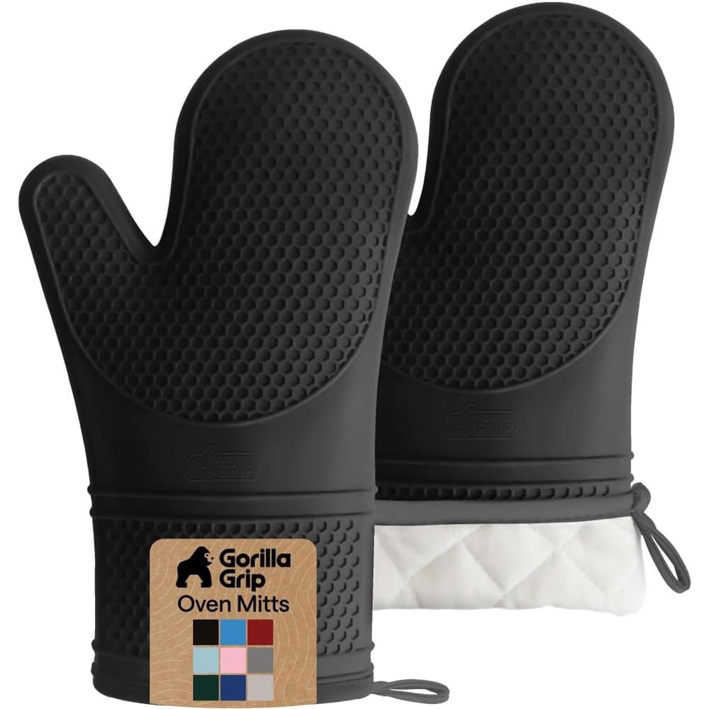 Oven Mitt Silicone - Heat Resistant Silicone Oven Mitts, 550°F,