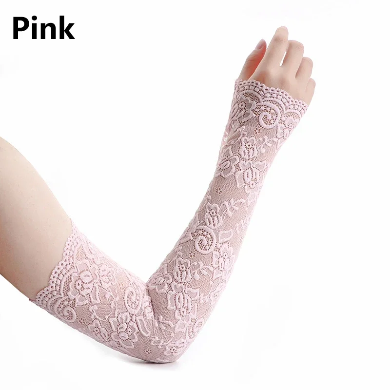 Fingerless Glove Knit - Summer Sunscreen Lace Arm Sleeve Women