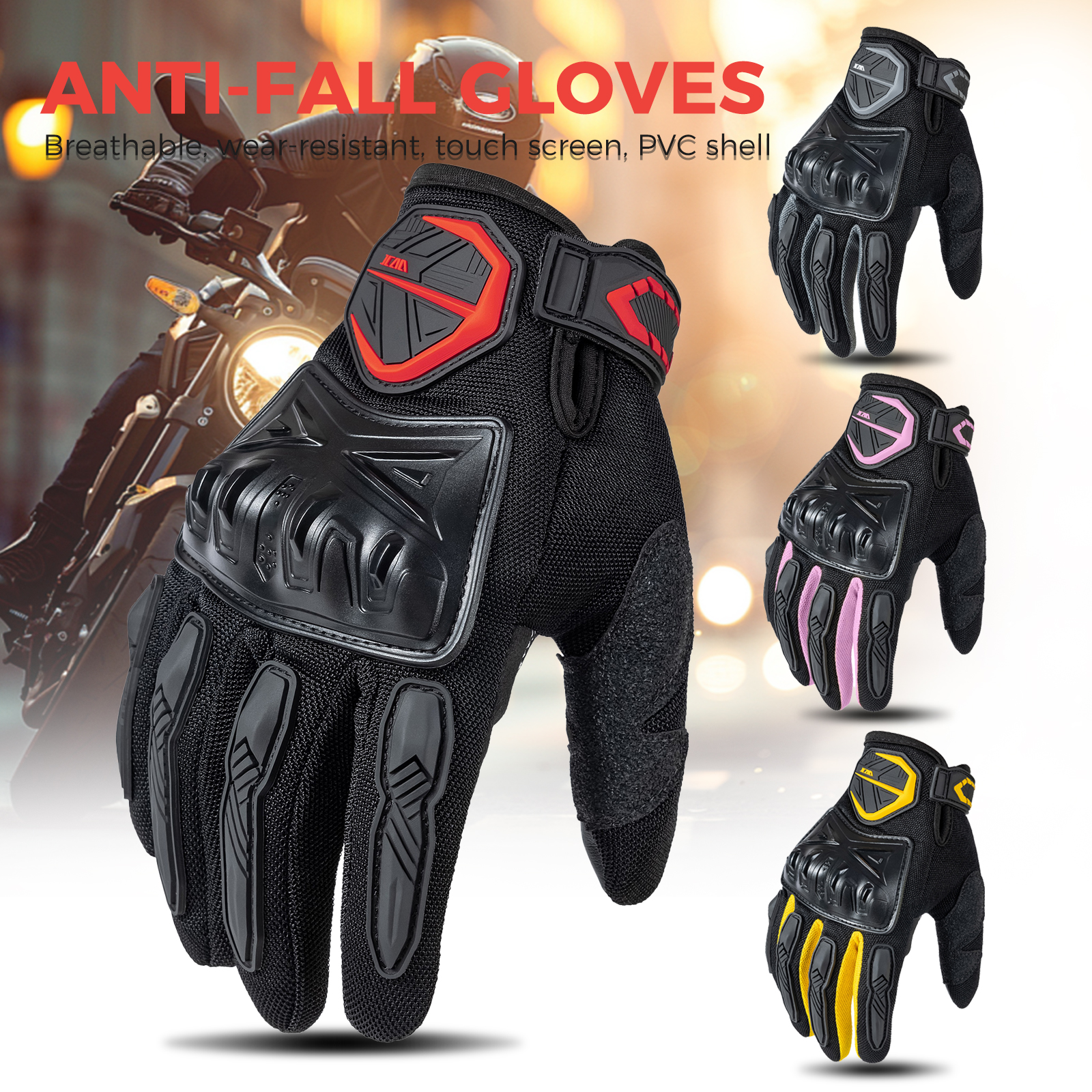 Cycling Glove Padded - Summer Motorcycle Gloves Men Women Motorbike