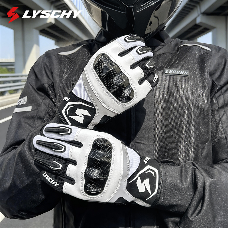 Motorcycle Glove Knuckle - 4-Season Motorcycle Leather Gloves Men Women