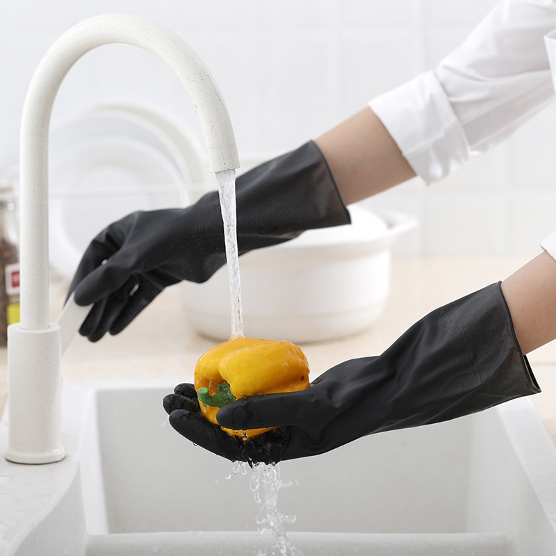 1 Pair Black Gloves Home Washi - Dish Glove Rubber incelemesi ve fiyatı