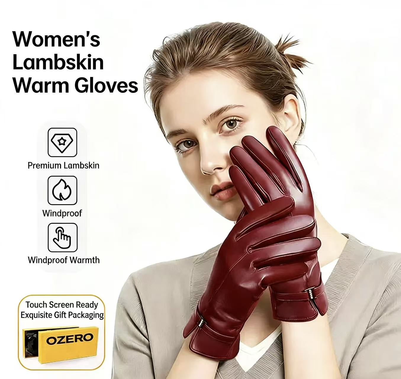 Women's Fashionable Winter She - Wool Glove Lined incelemesi ve fiyatı