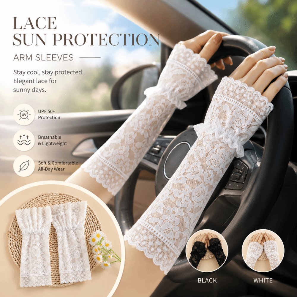 Lace Ruffles Pleated Detachabl - Fingerless Glove Knit incelemesi ve fiyatı