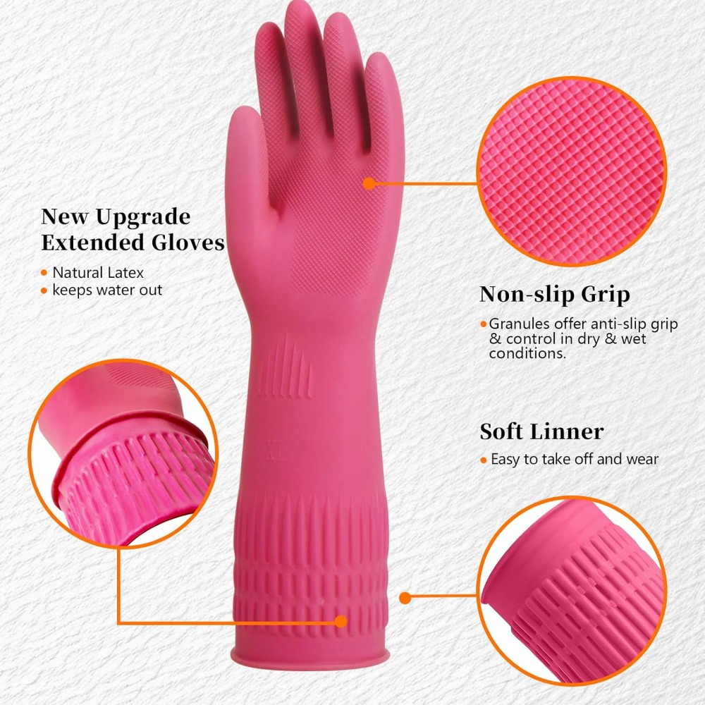 15-Inch Reusable Rubber Gloves - Rubber Glove Cleaning incelemesi ve fiyatı