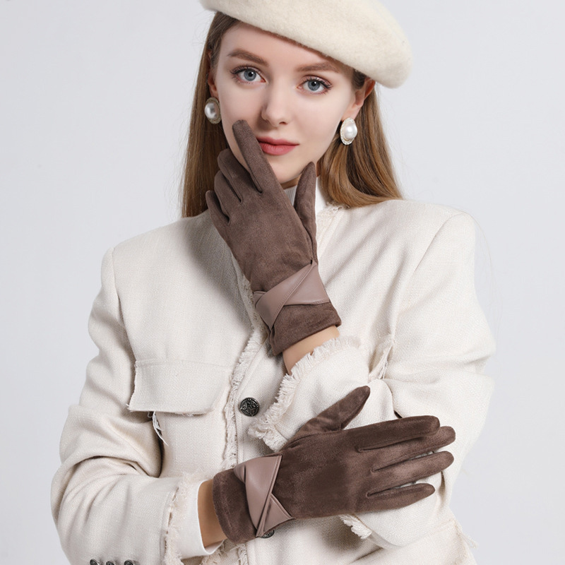 1 Pair Suede Gloves For Women  - Leather Driving Glove incelemesi ve fiyatı