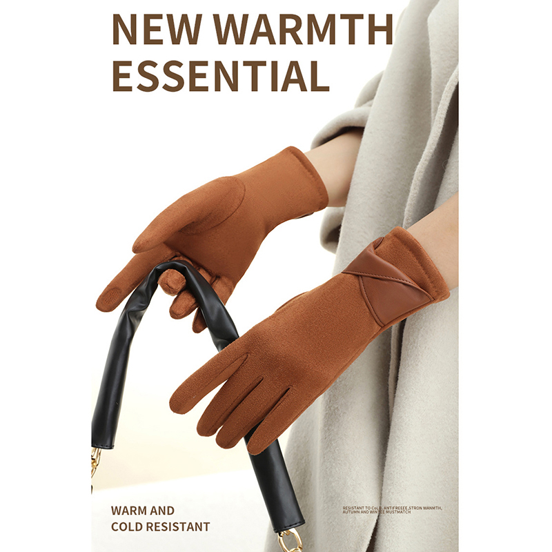 1 Pair Suede Gloves For Women  - Leather Driving Glove incelemesi ve fiyatı