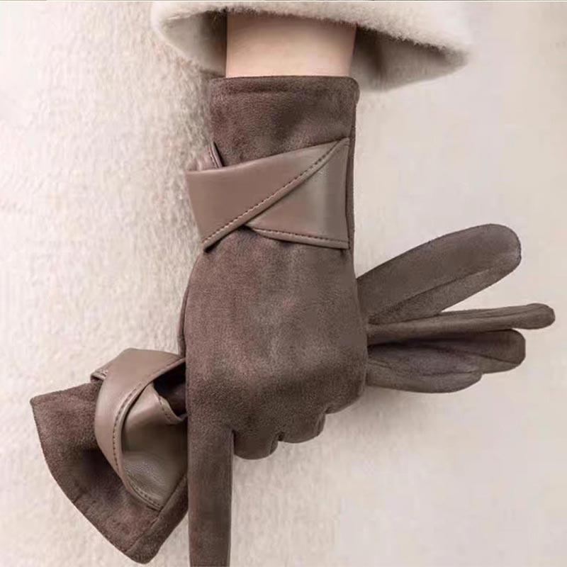 1 Pair Suede Gloves For Women  - Leather Driving Glove incelemesi ve fiyatı