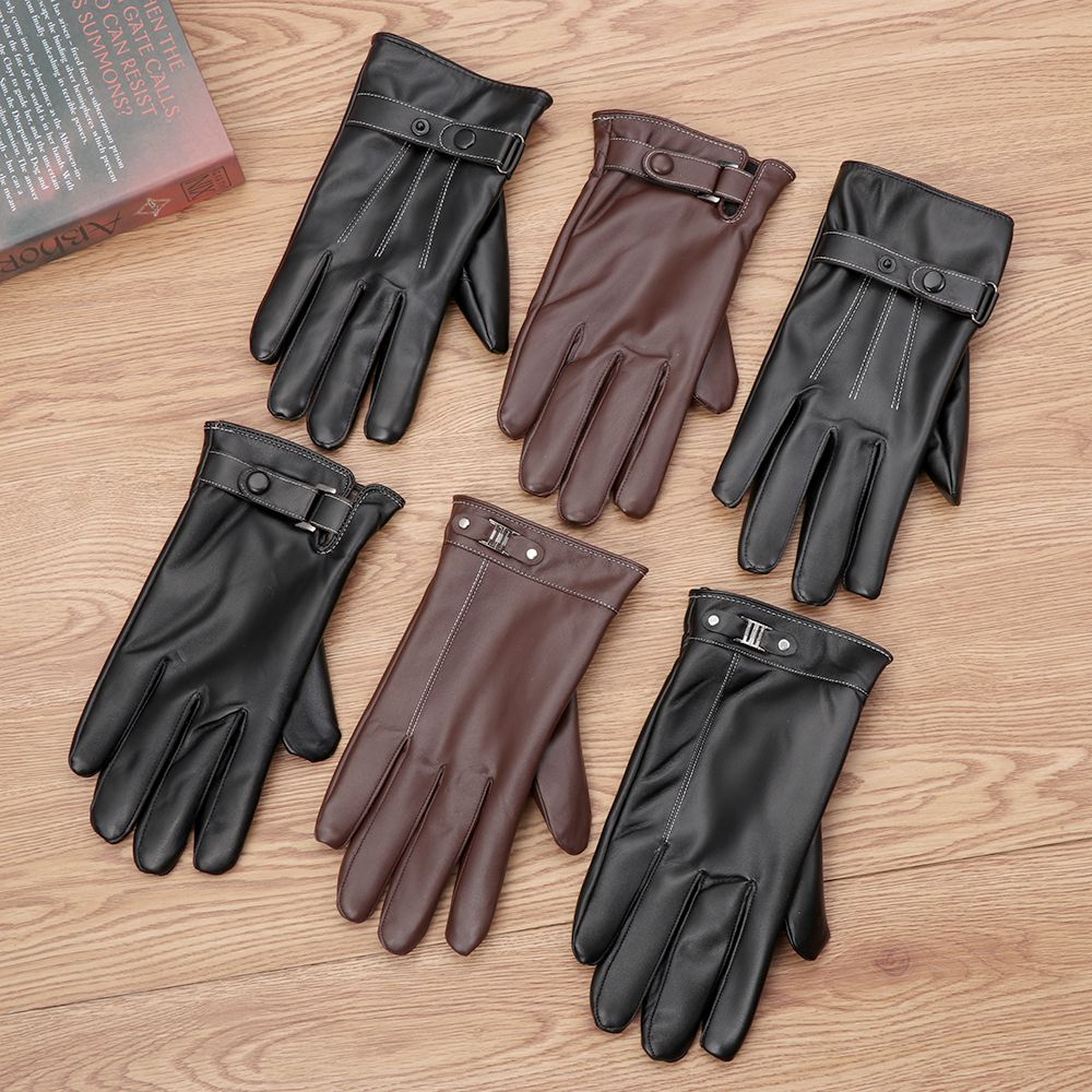 Men's Fleece Thermal Leather G - Leather Driving Glove incelemesi ve fiyatı