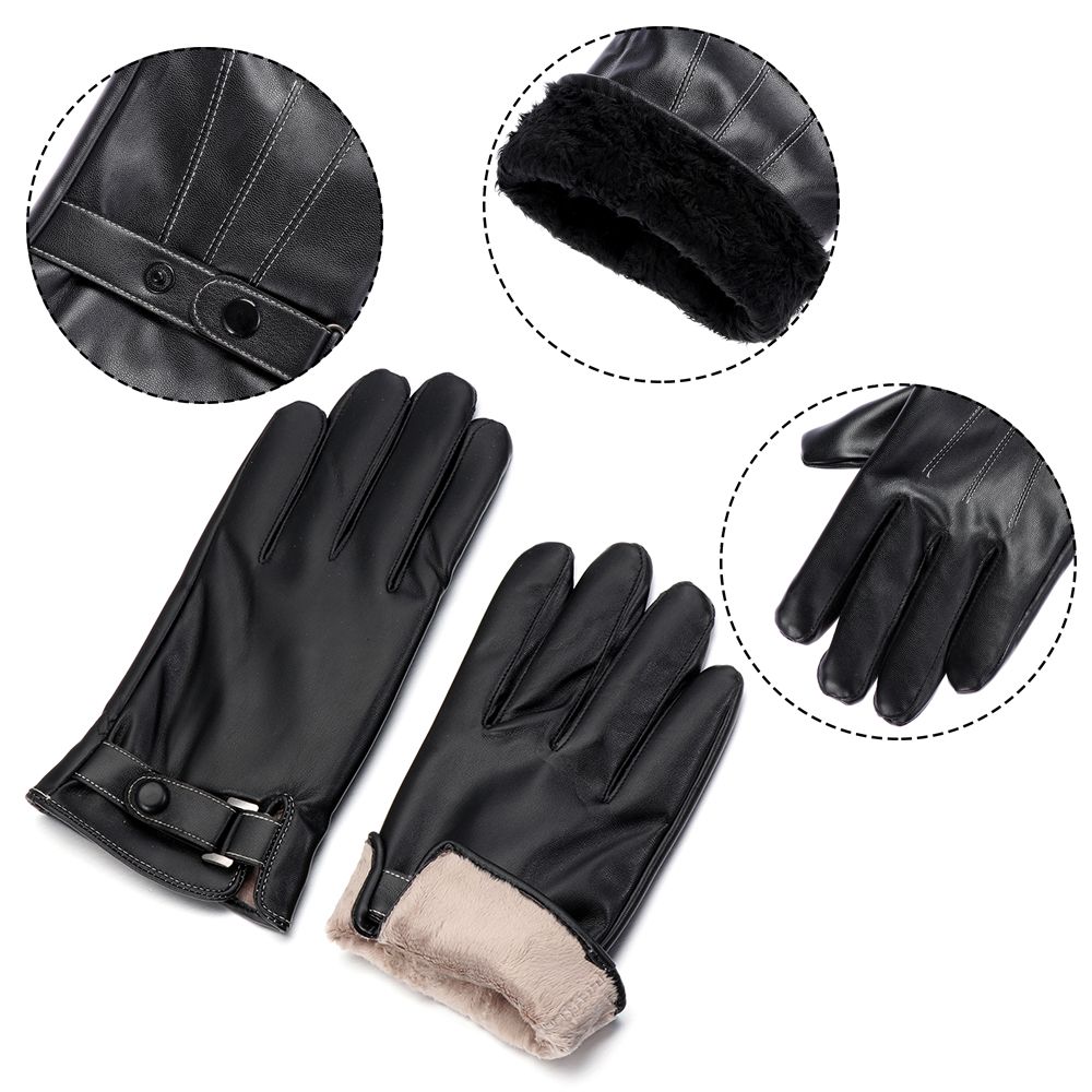 Men's Fleece Thermal Leather G - Leather Driving Glove incelemesi ve fiyatı