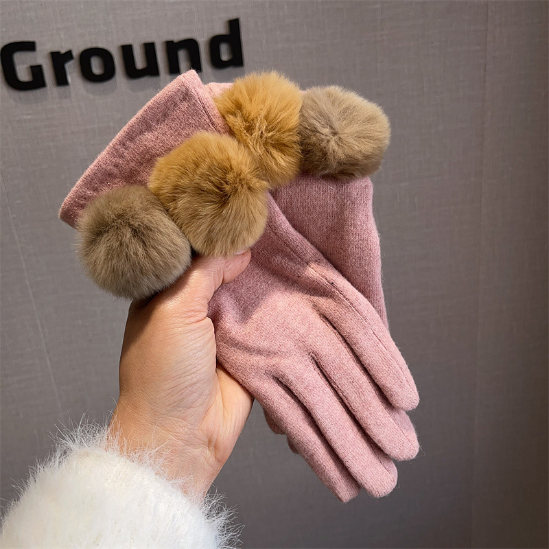 Gloves Women Wool Plaid Fox Fu - Wool Glove Lined incelemesi ve fiyatı