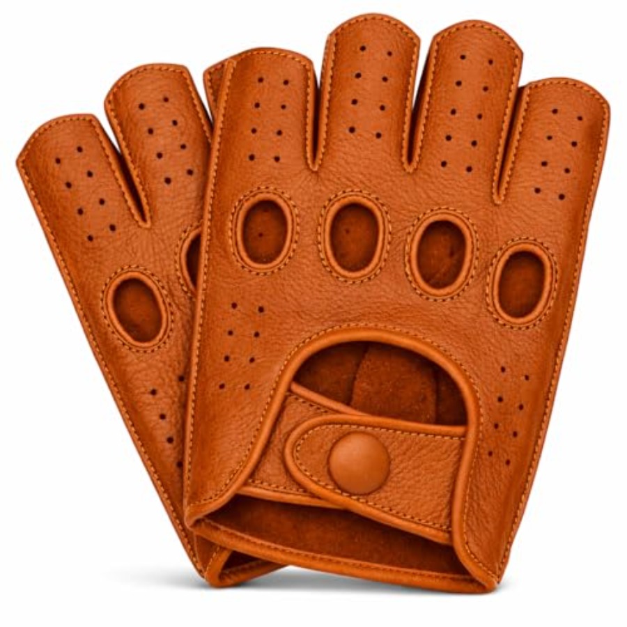 Mens fingerless leather drivin - Leather Driving Glove incelemesi ve fiyatı