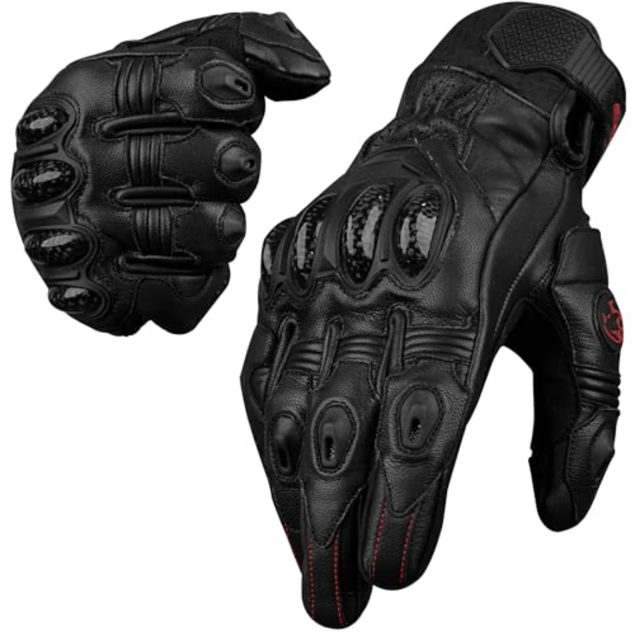 Leather Motorcycle Gloves for  - Motorcycle Glove Knuckle incelemesi ve fiyatı