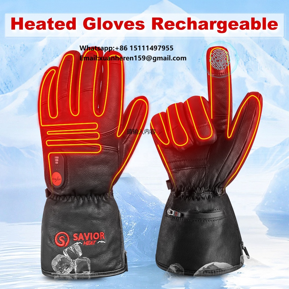 Heated Leather Gloves Men Wome - Ski Glove Waterproof incelemesi ve fiyatı
