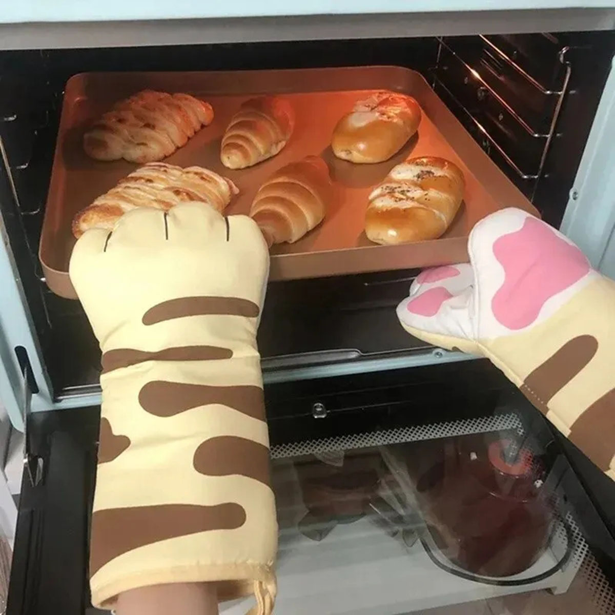 Microwave Long Cotton Gloves C - Oven Mitt Silicone incelemesi ve fiyatı