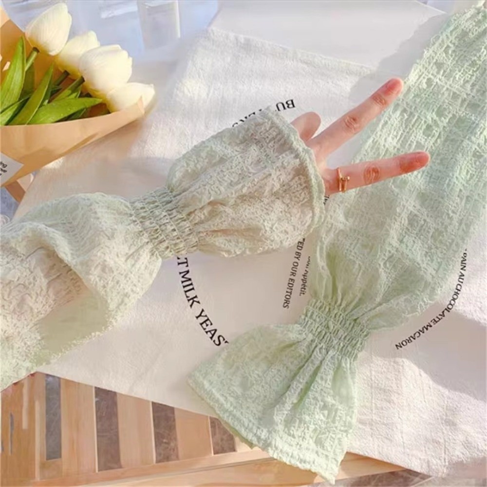 Summer Outdoor Lace Mesh Sun P - Fingerless Glove Knit incelemesi ve fiyatı