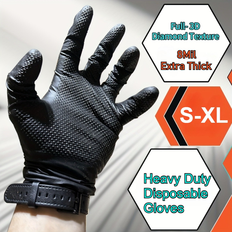Extra Thick 8 Mil  Heavy Duty  - Nitrile Mechanic Glove incelemesi ve fiyatı
