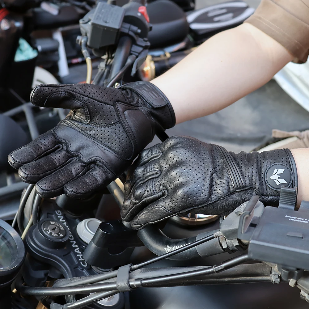 Unisex Vintage Leather Motorcy - Motorcycle Glove Knuckle incelemesi ve fiyatı