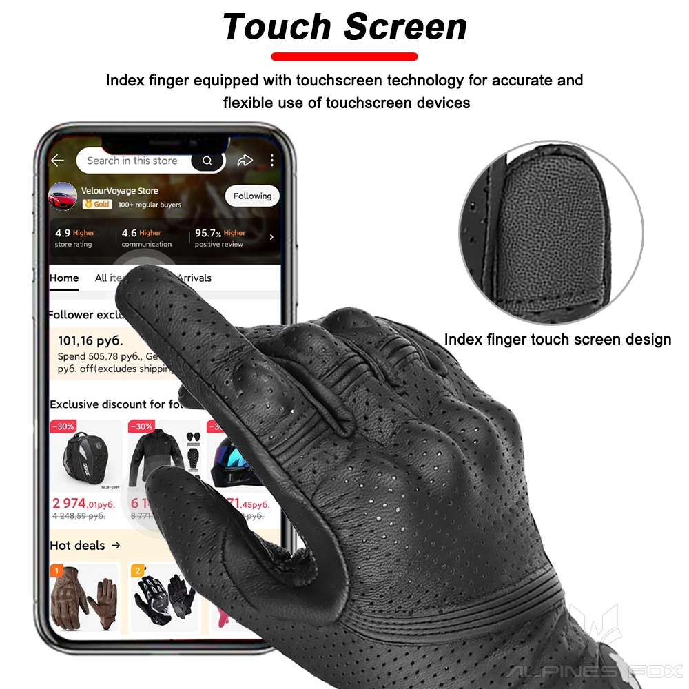 Unisex Vintage Leather Motorcy - Motorcycle Glove Knuckle incelemesi ve fiyatı