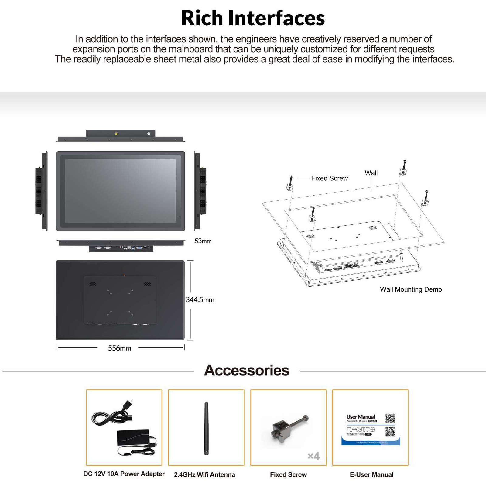 Custom IP65 Waterproof Fanless - Touchscreen Glove Capacitive incelemesi ve fiyatı
