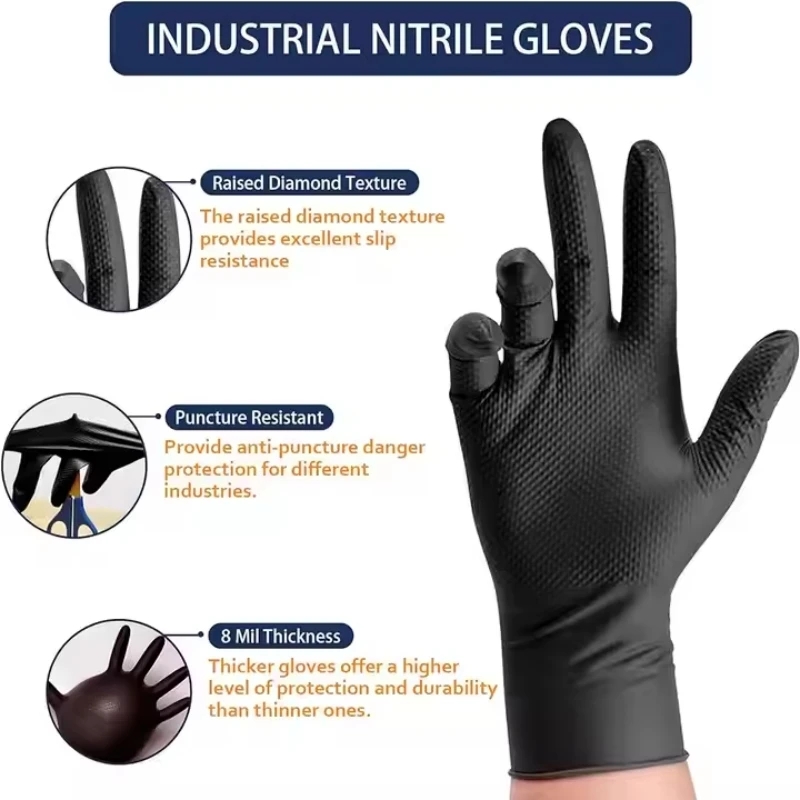 Heavy Duty Nitrile Safety Work - Nitrile Mechanic Glove incelemesi ve fiyatı