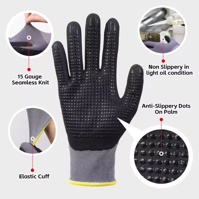 Micro-Foam Safety Work Gloves  - Nitrile Mechanic Glove incelemesi ve fiyatı