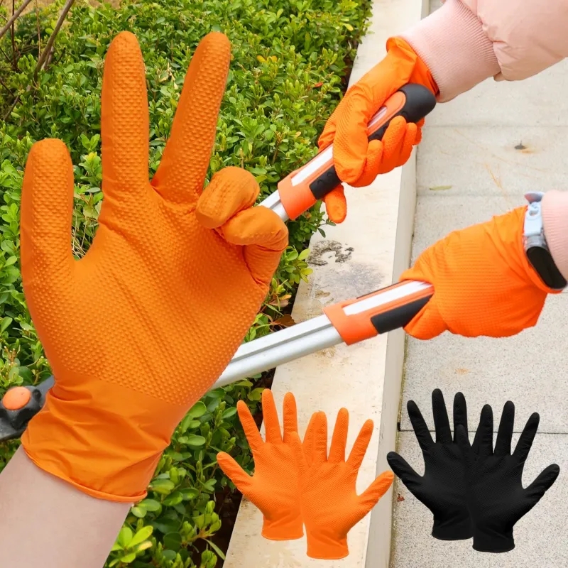 Heavy Duty Orange Nitrile Glov - Nitrile Mechanic Glove incelemesi ve fiyatı
