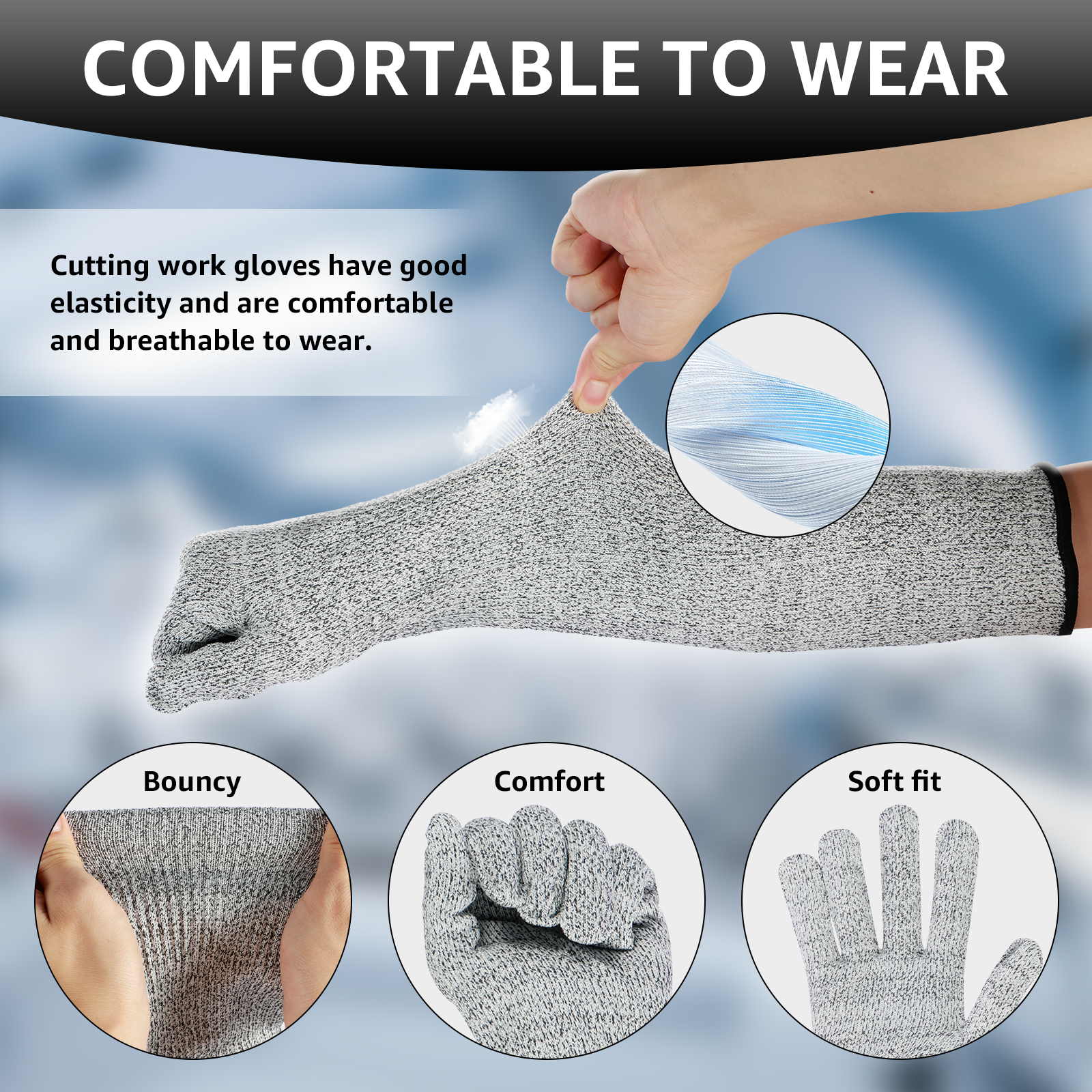 Breathable HPPE Cut Resistant  - Cut Resistant Glove incelemesi ve fiyatı