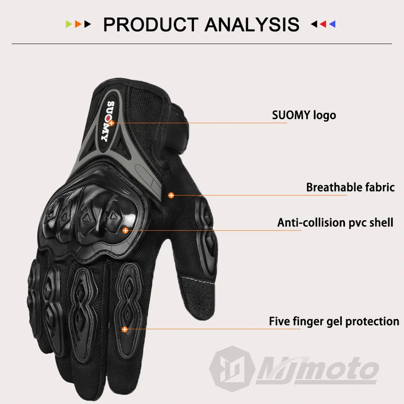 SUOMY Summer Touchscreen Motor - Motorcycle Glove Knuckle incelemesi ve fiyatı