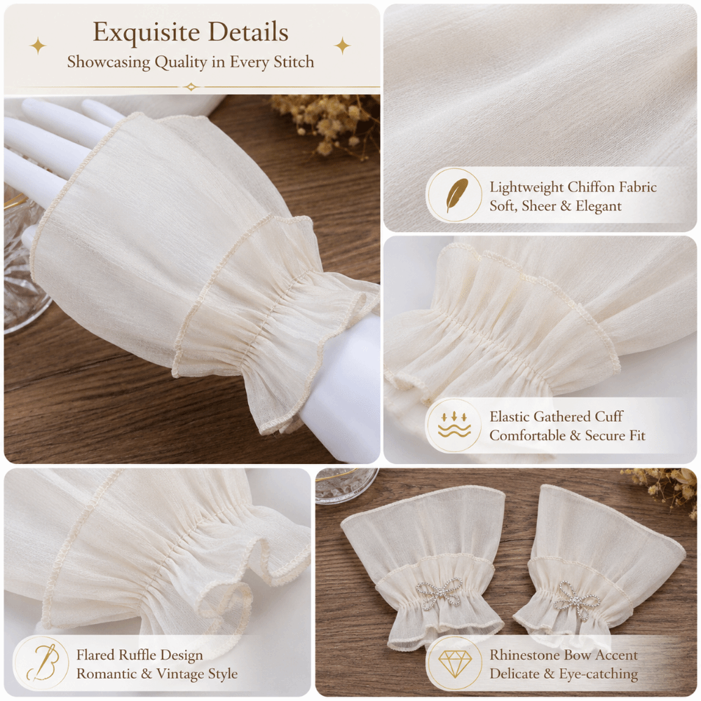 Ruched Pleated Detachable Cuff - Fingerless Glove Knit incelemesi ve fiyatı
