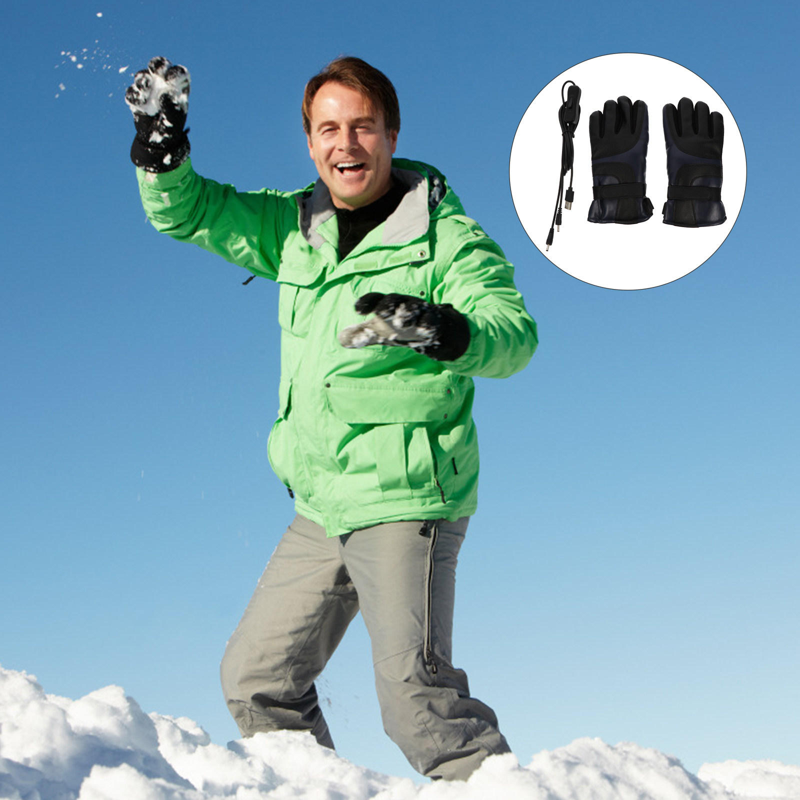 1Pair USB Electric Heated Glov - Winter Glove Insulated incelemesi ve fiyatı