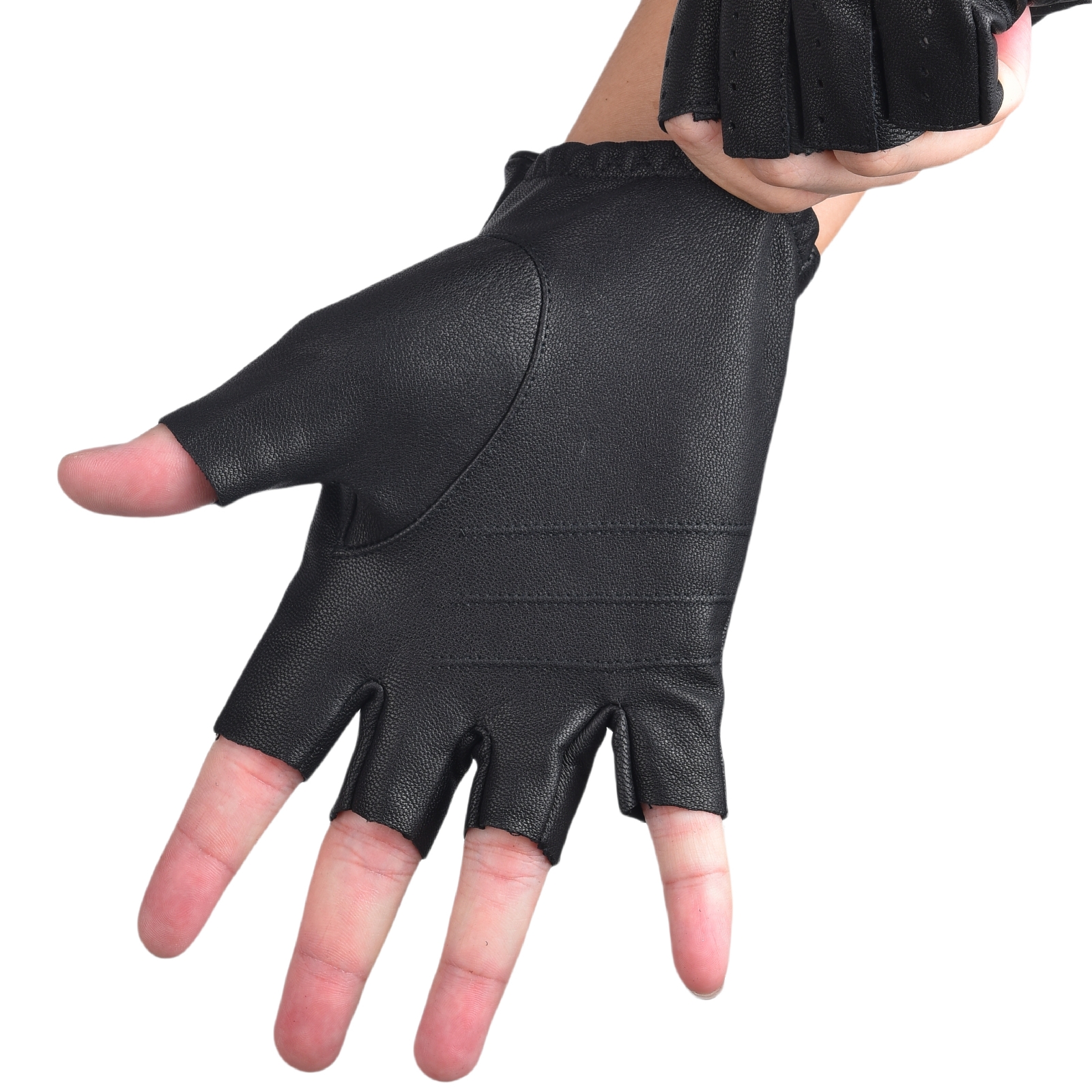 Mens Fingerless Gloves Half Fi - Leather Driving Glove incelemesi ve fiyatı